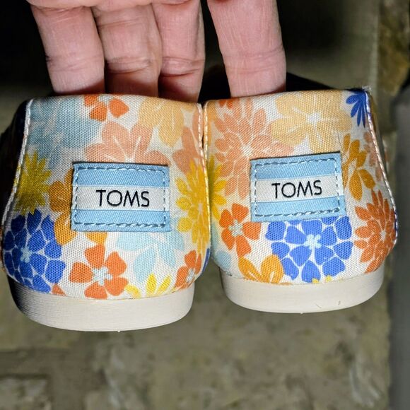 TOMS‎ Women's Floral Print Slip On Espadrille Flats Shoes Size 7 - Picture 3 of 8